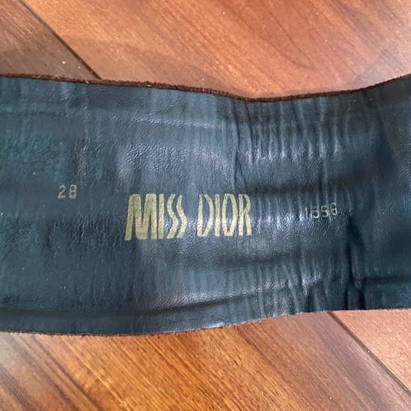 Miss Dior Three Buckle Suede Leather Brown Belt XS vintage main image 2